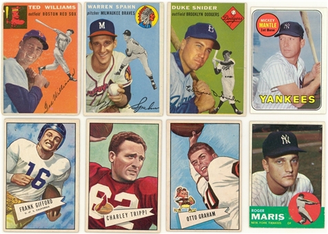 1940s-1969 Topps and Assorted Brands Multi-Sports and Non-Sports Collection (425+) Including Hall of Famers 